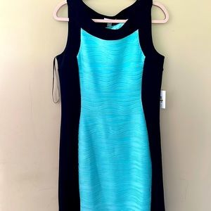 Calvin Klein blue and black dress size 14. Never worn still has tags attached
